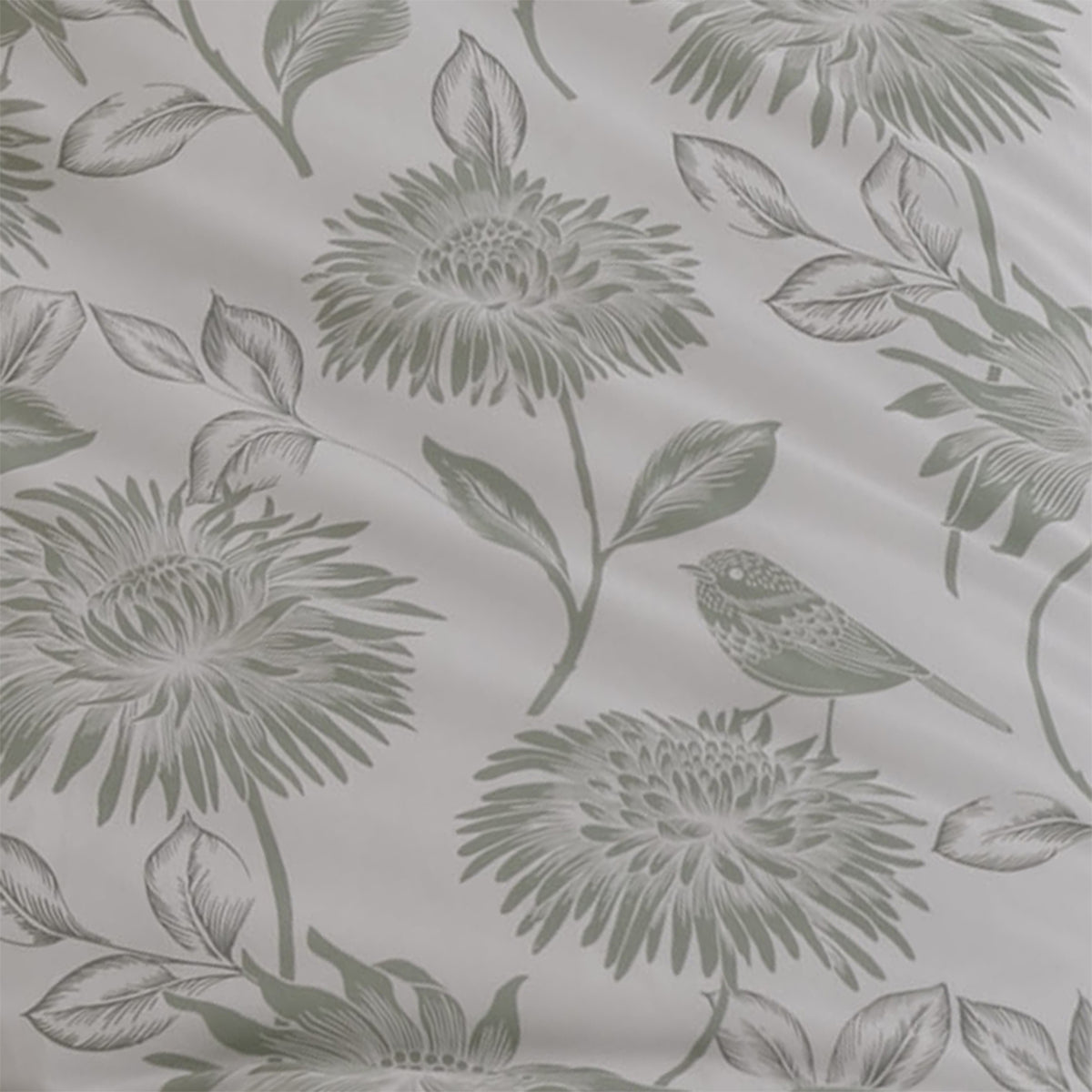 Dreams & Drapes Chrysanthemum Duvet Cover Bedding Set Green