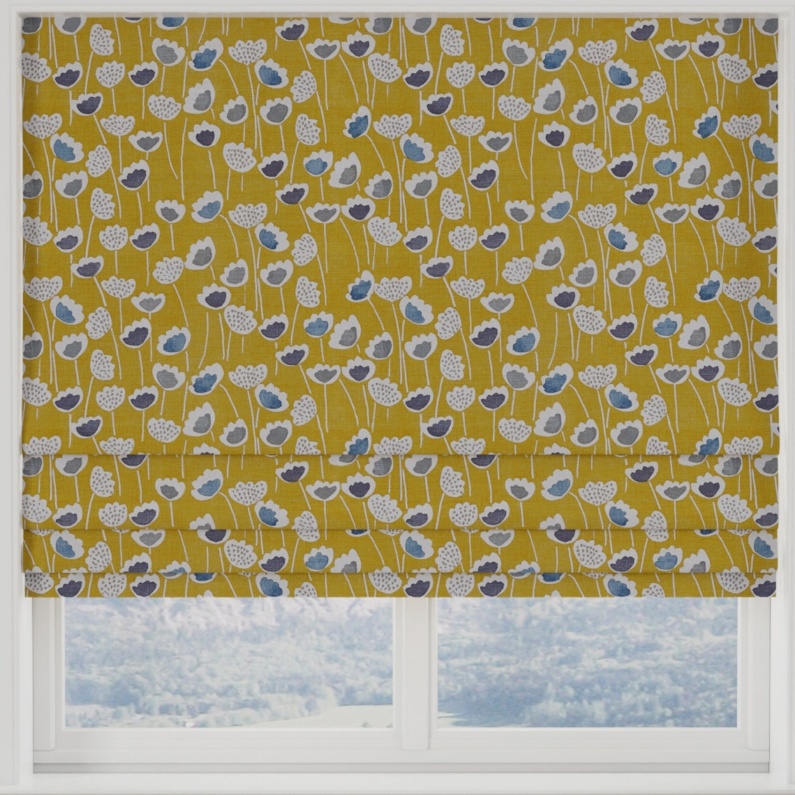 Clara Made to Measure Roman Blind Saffron