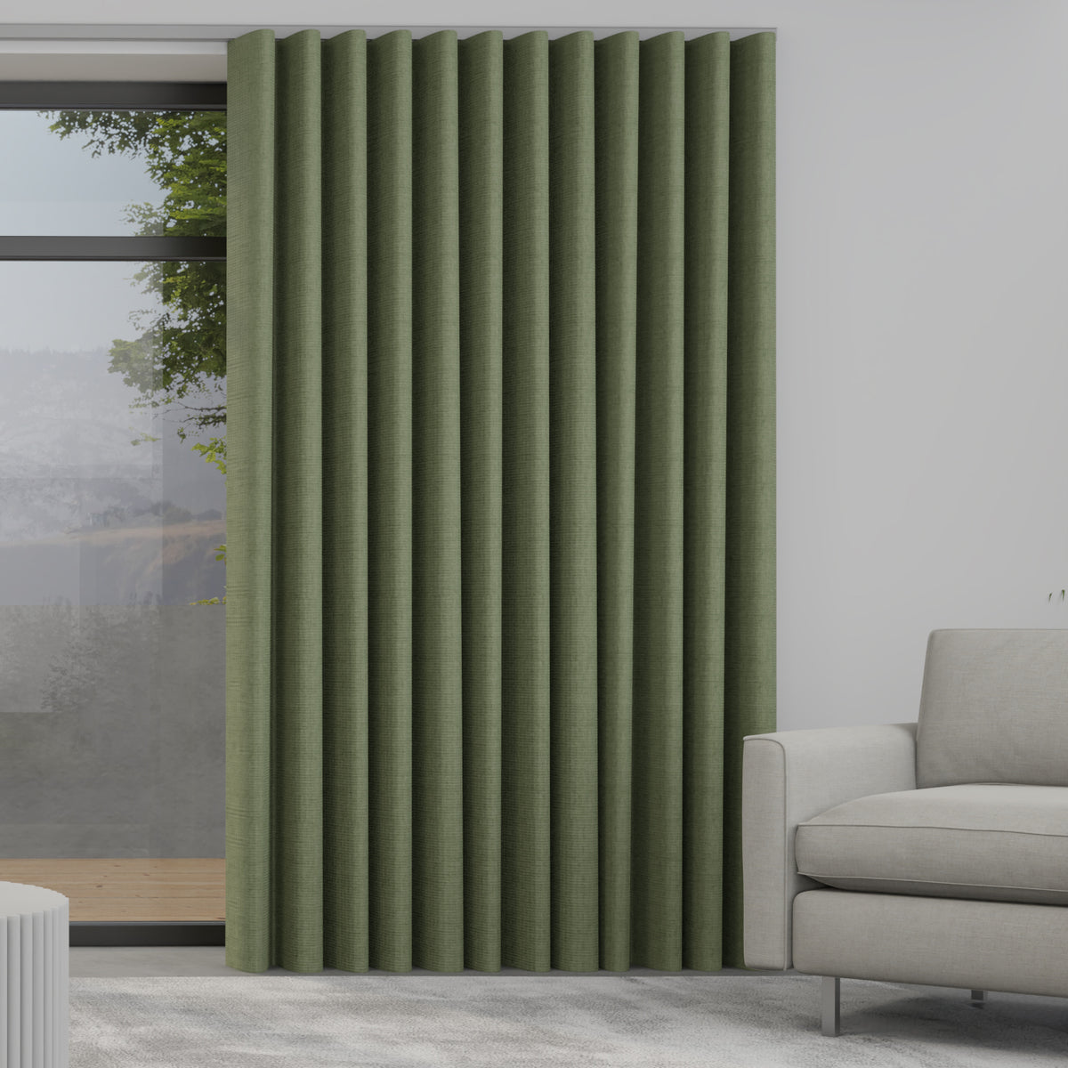 Lugano Made to Measure Wave Curtain + FREE Track Apple