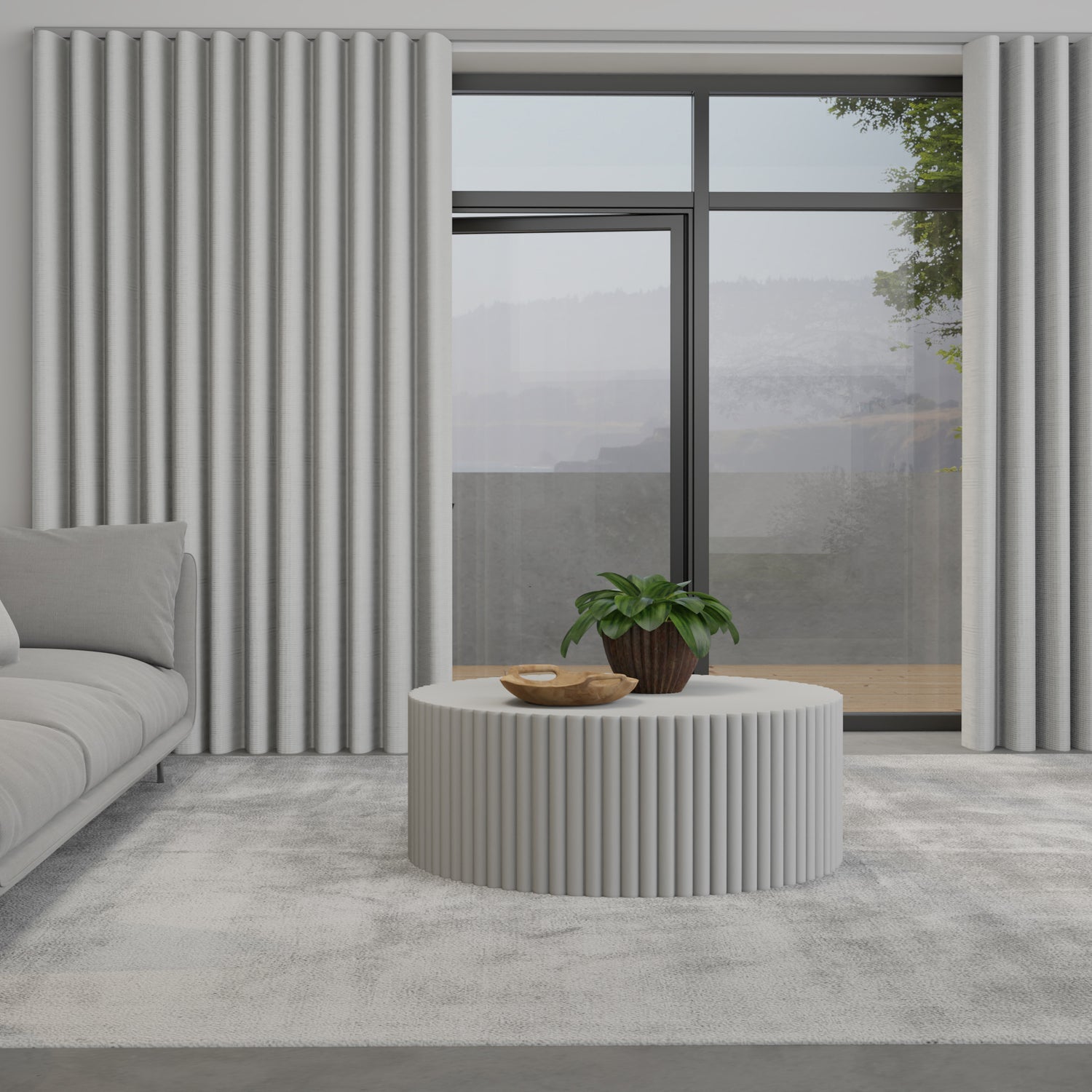 Lugano Made to Measure Wave Curtain + FREE Track Frost