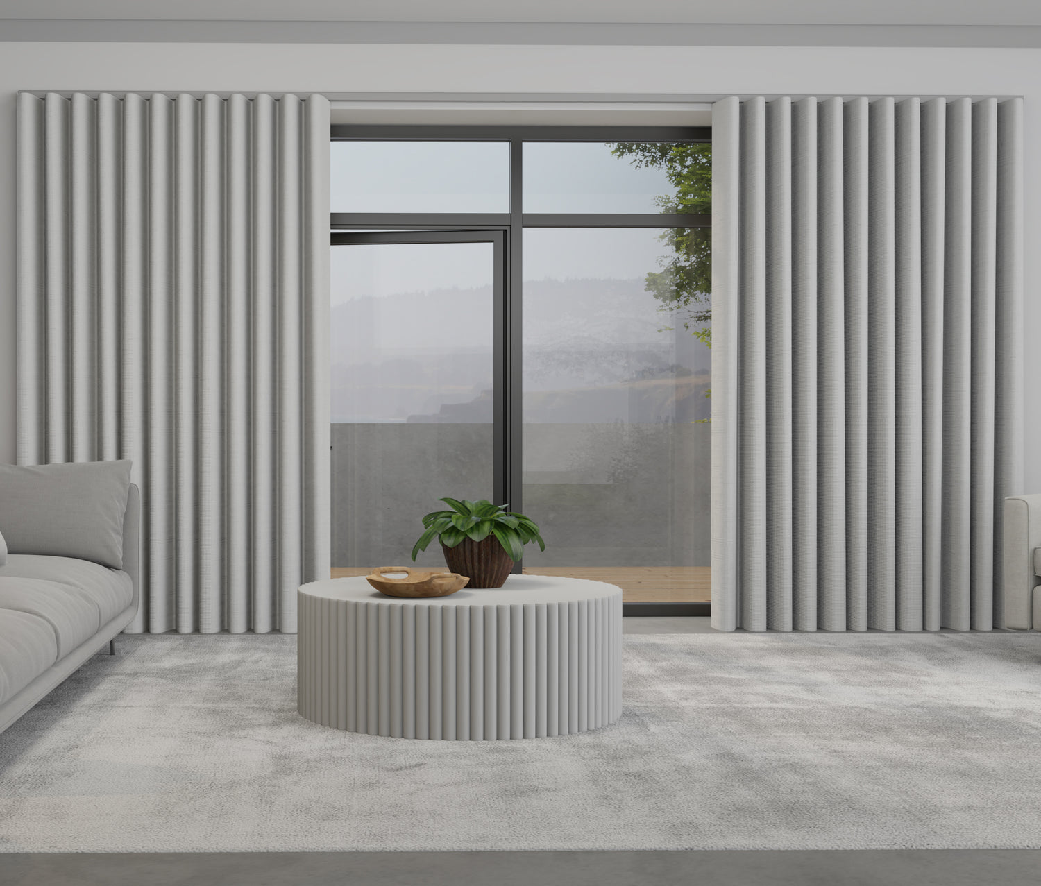 Lugano Made to Measure Wave Curtain + FREE Track Frost