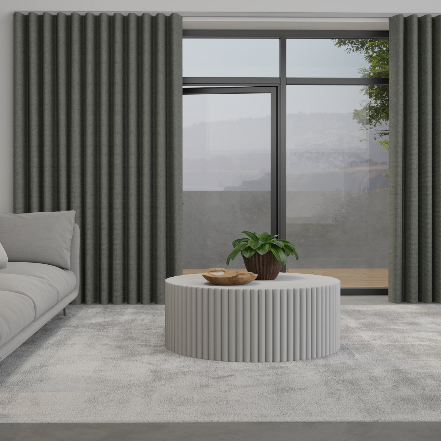 Lugano Made to Measure Wave Curtain + FREE Track Ghost