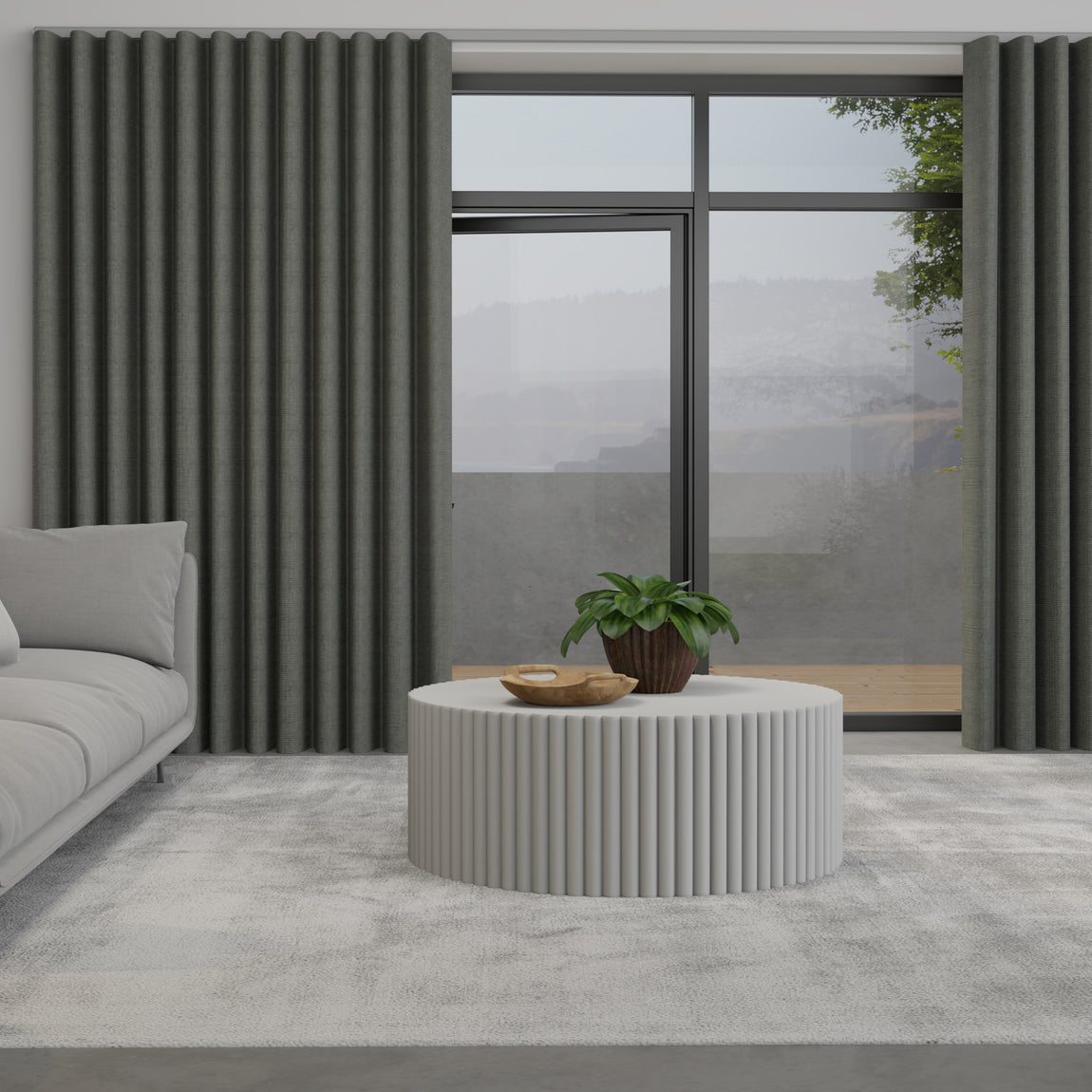 Lugano Made to Measure Wave Curtain + FREE Track Ghost