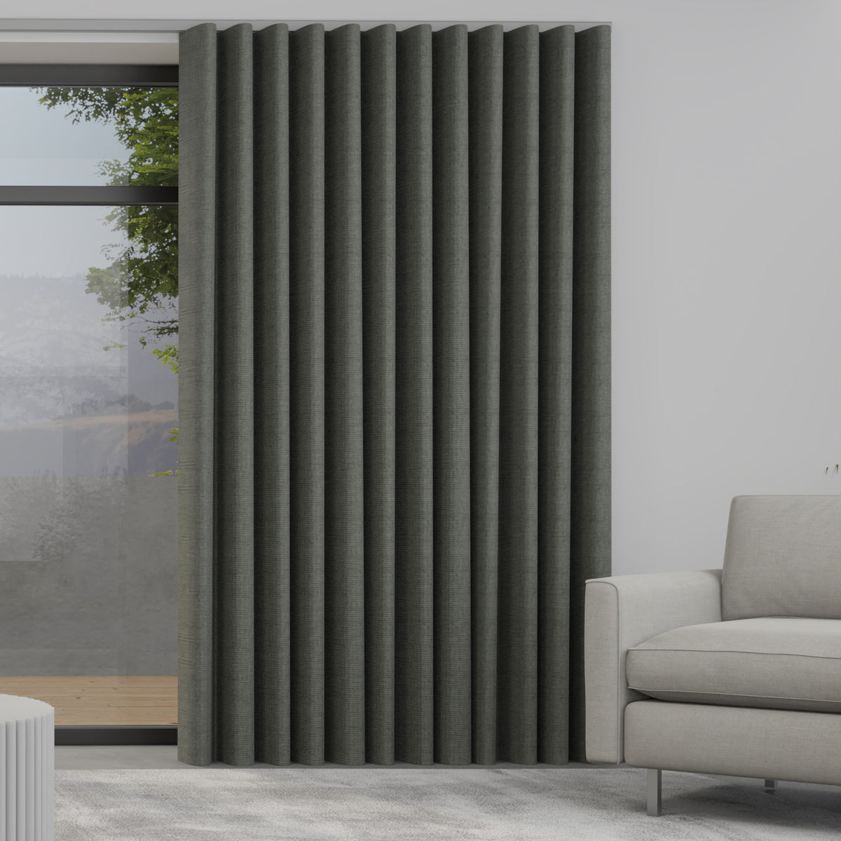 Lugano Made to Measure Wave Curtain + FREE Track Ghost