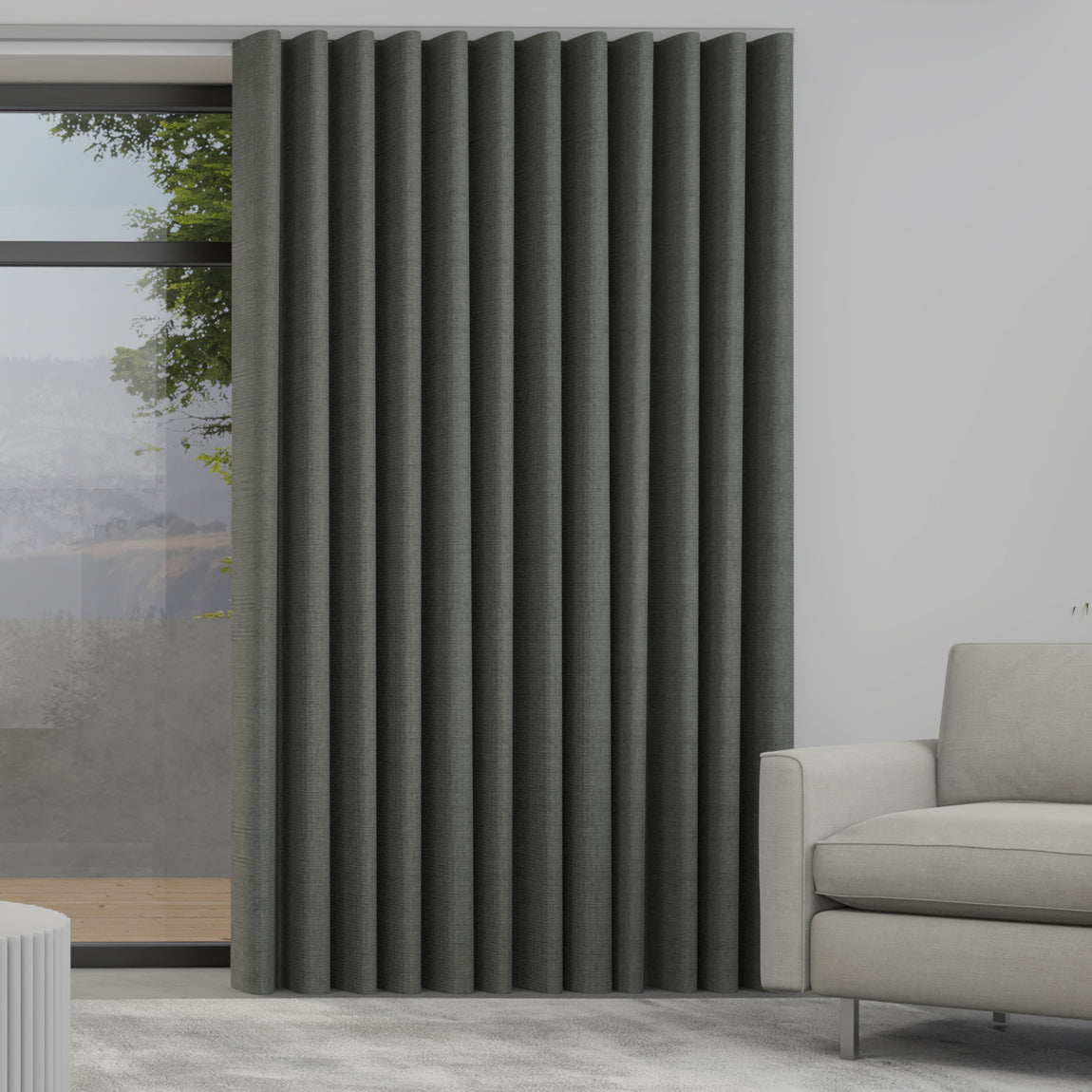 Lugano Made to Measure Wave Curtain + FREE Track Ghost