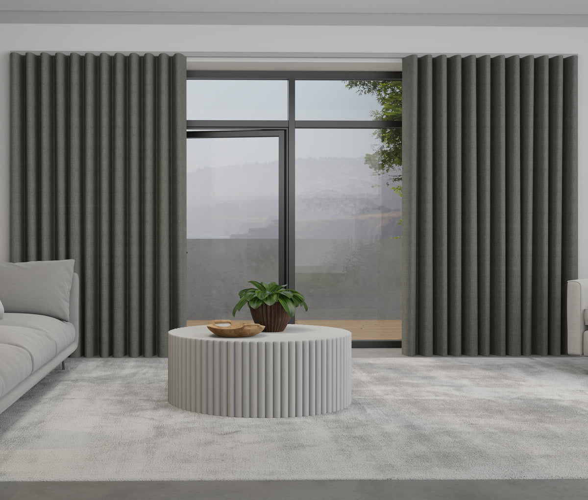 Lugano Made to Measure Wave Curtain + FREE Track Ghost