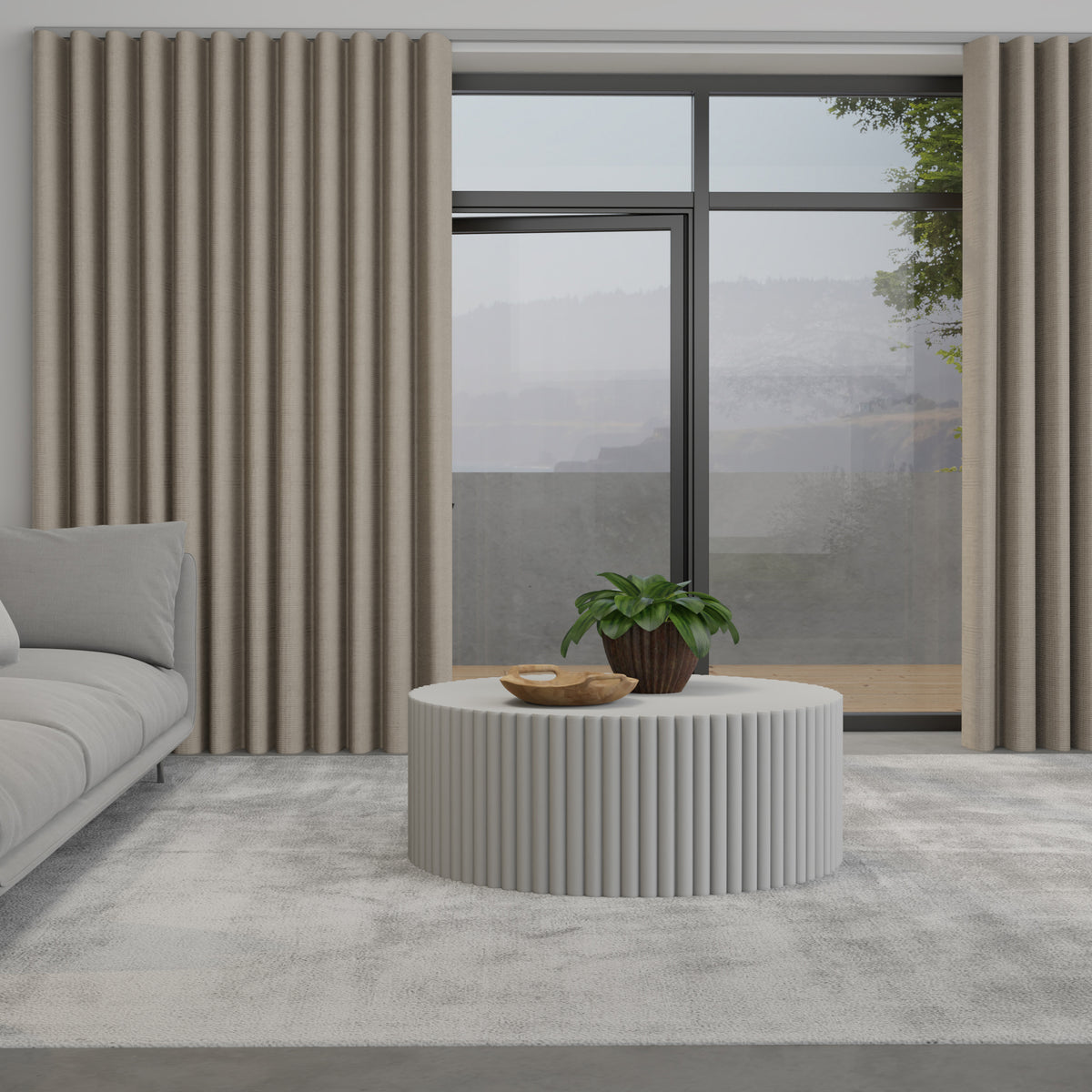 Lugano Made to Measure Wave Curtain + FREE Track Linen