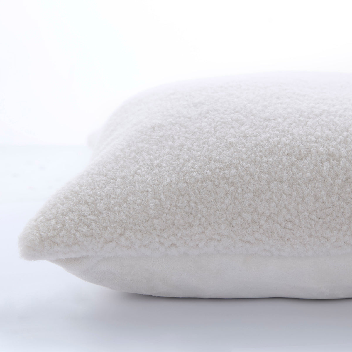 Laura Ashley Coleford Faux Sheepskin 45cmx45cm Filled Cushion Natural