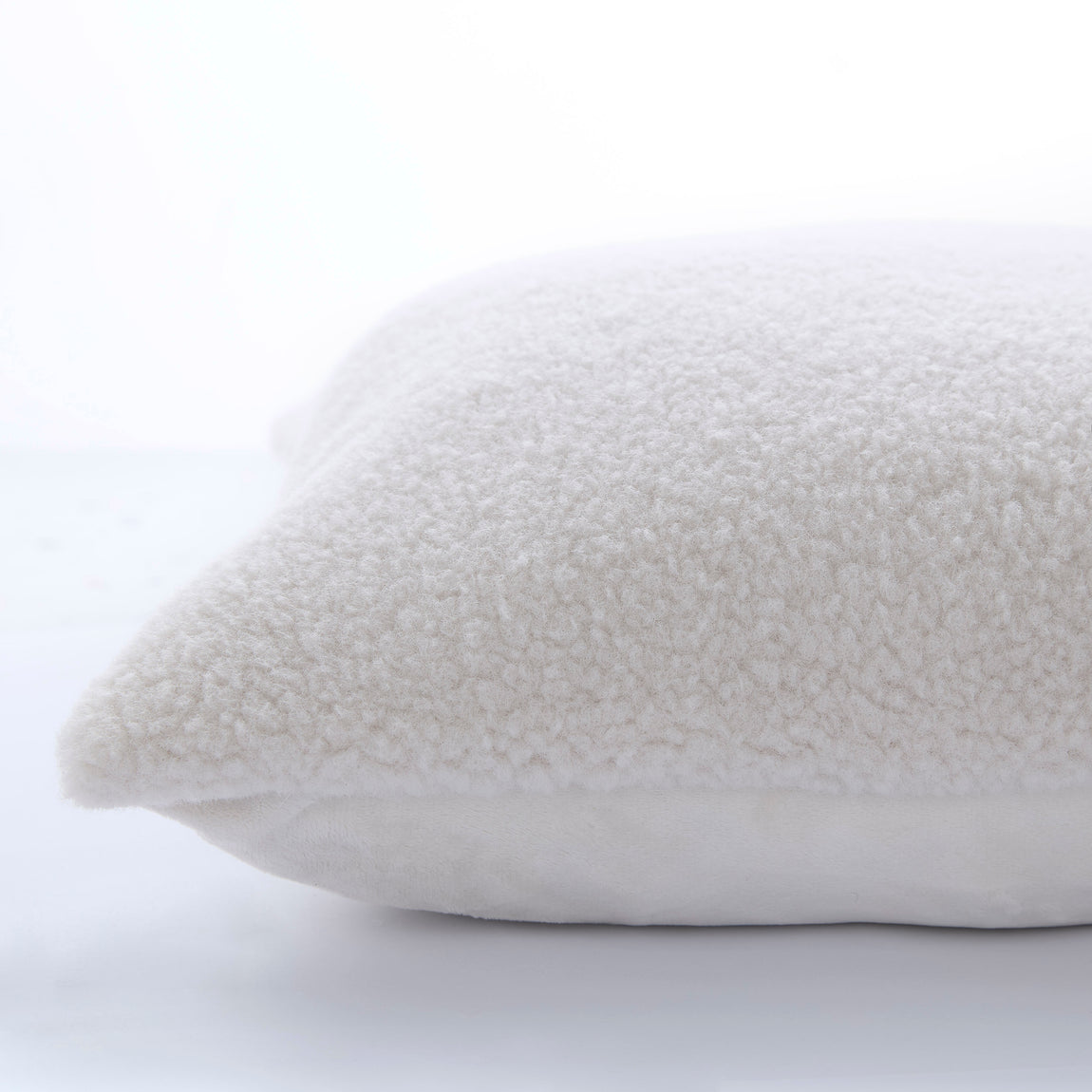 Laura Ashley Coleford Faux Sheepskin 45cmx45cm Filled Cushion Natural
