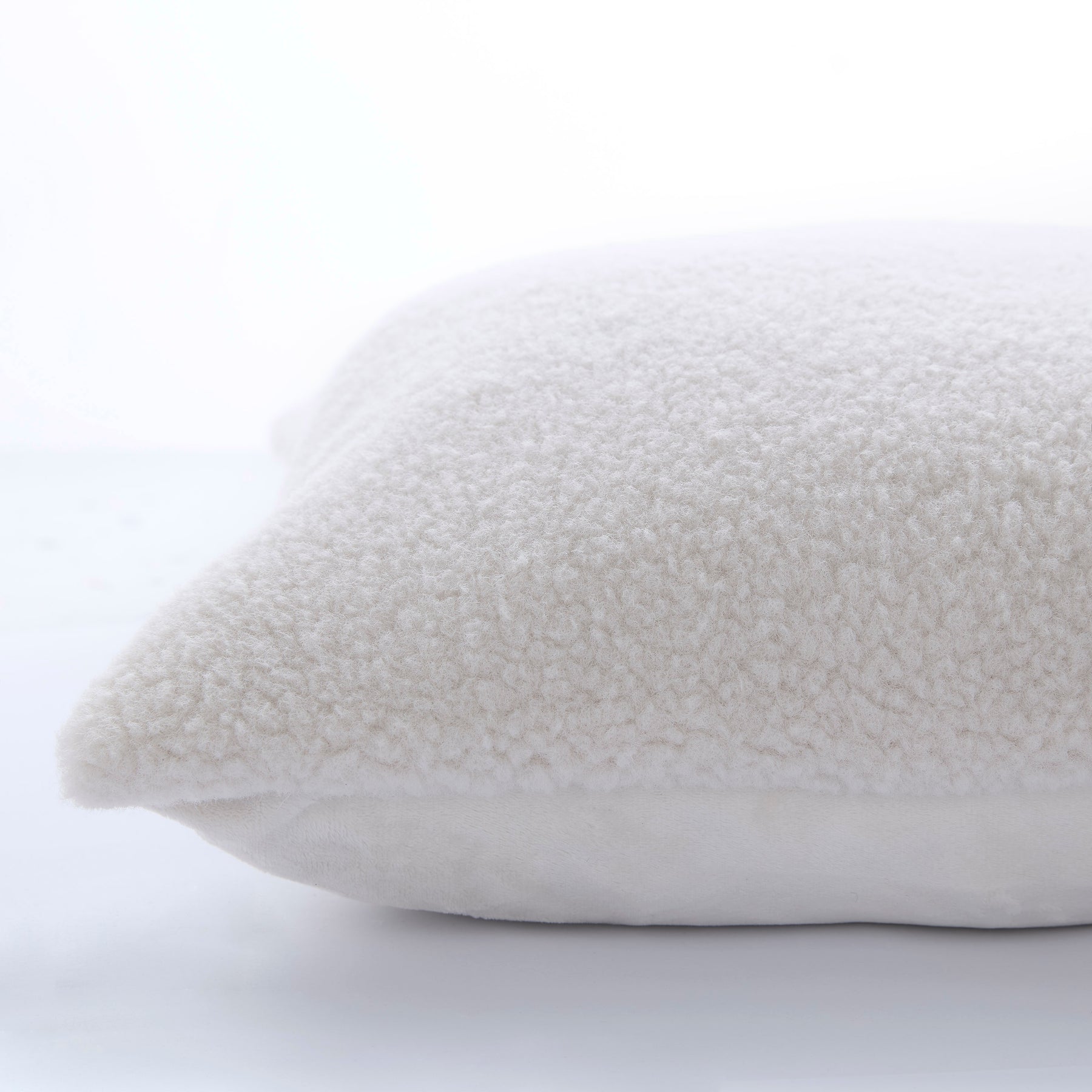 Laura Ashley Coleford Faux Sheepskin 45cmx45cm Filled Cushion Natural