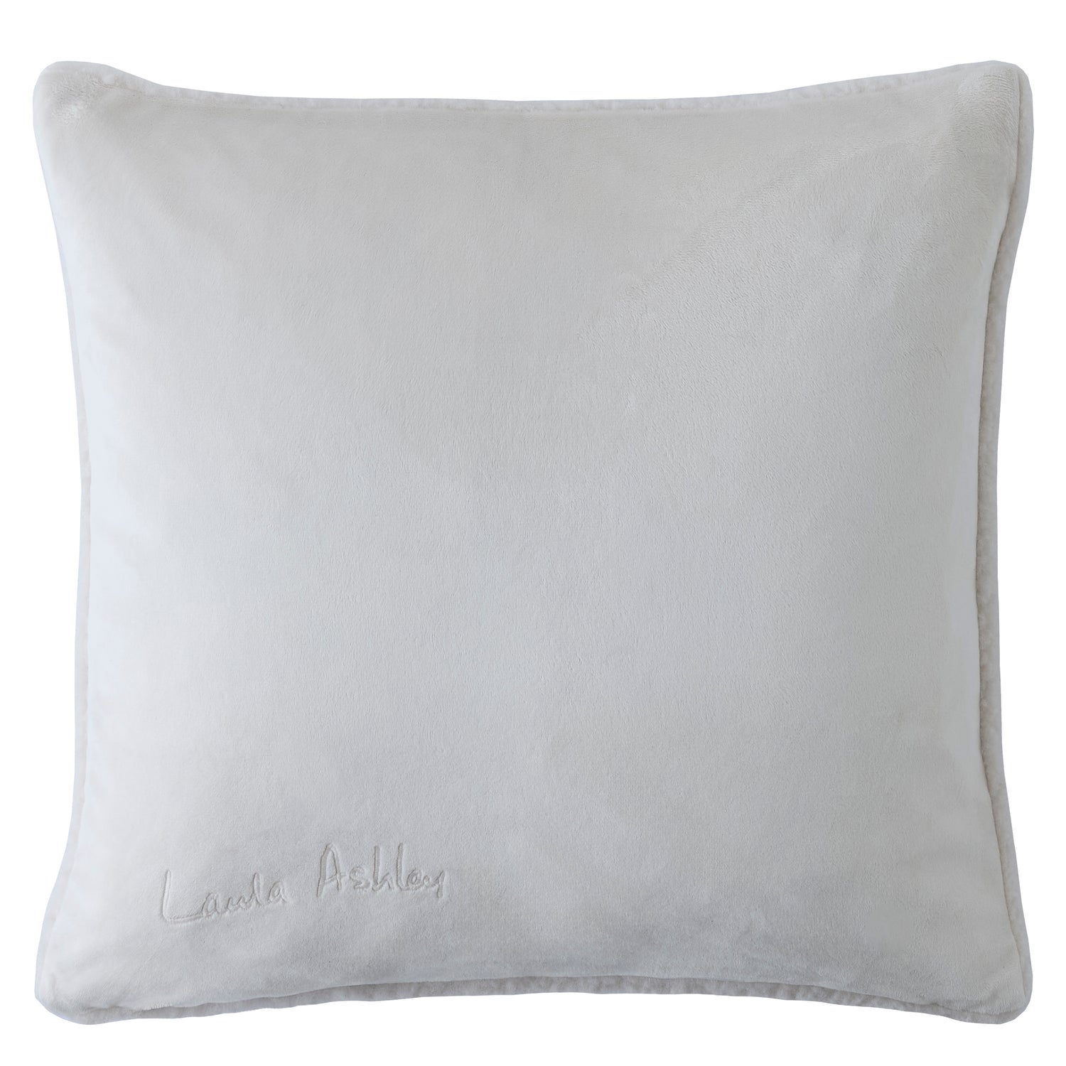 Laura Ashley Coleford Faux Sheepskin 45cmx45cm Filled Cushion Natural