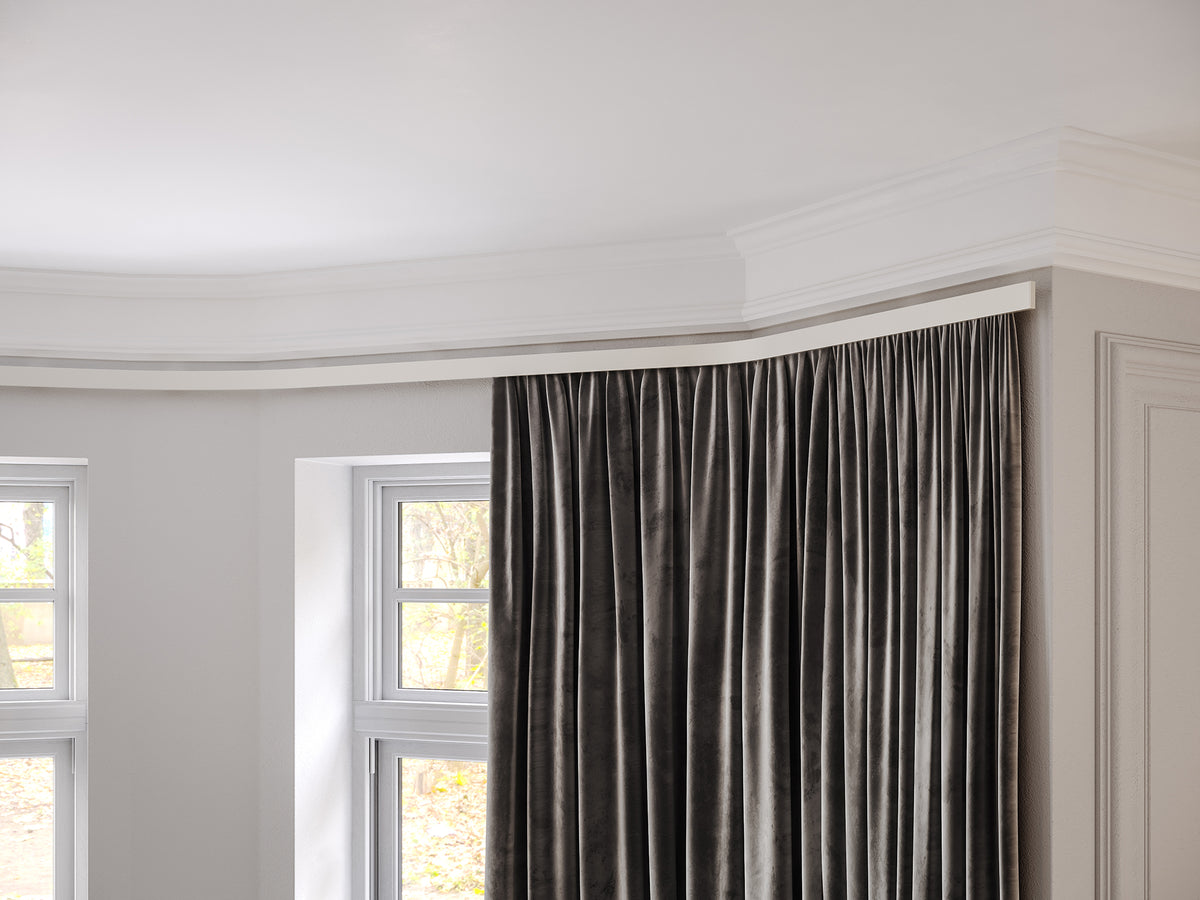 Contour Uncorded Aluminium Track Curtain Track White