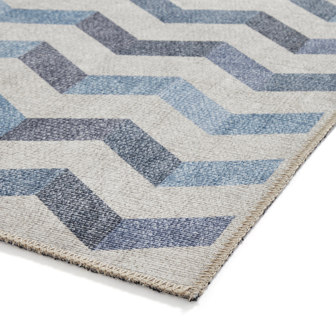 Coral H1059 Digitally Printed Rug Blue