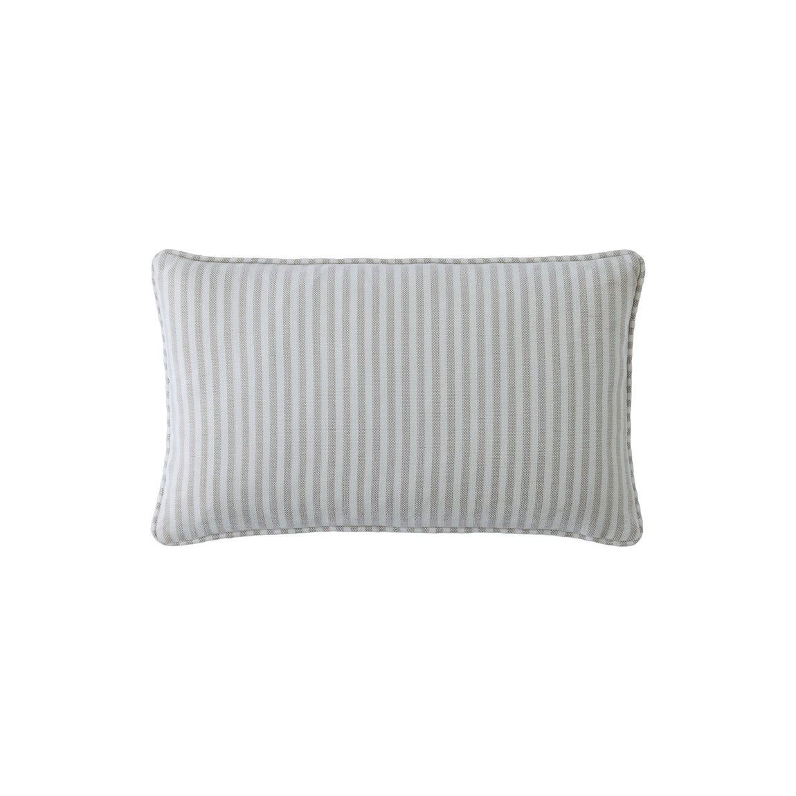 Laura Ashley Cornish Chenille Stripe 30cmx50cm Filled Cushion Natural