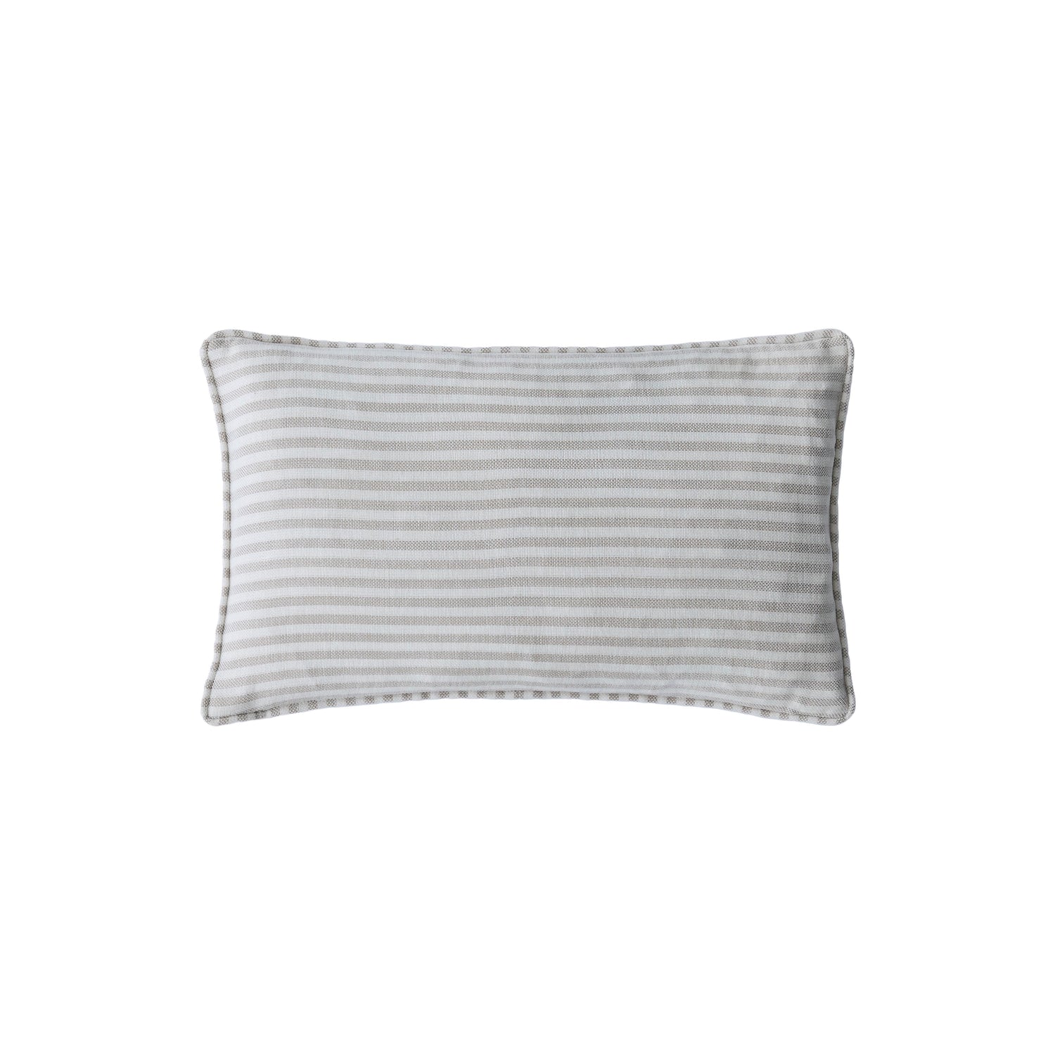 Laura Ashley Cornish Chenille Stripe 30cmx50cm Filled Cushion Natural