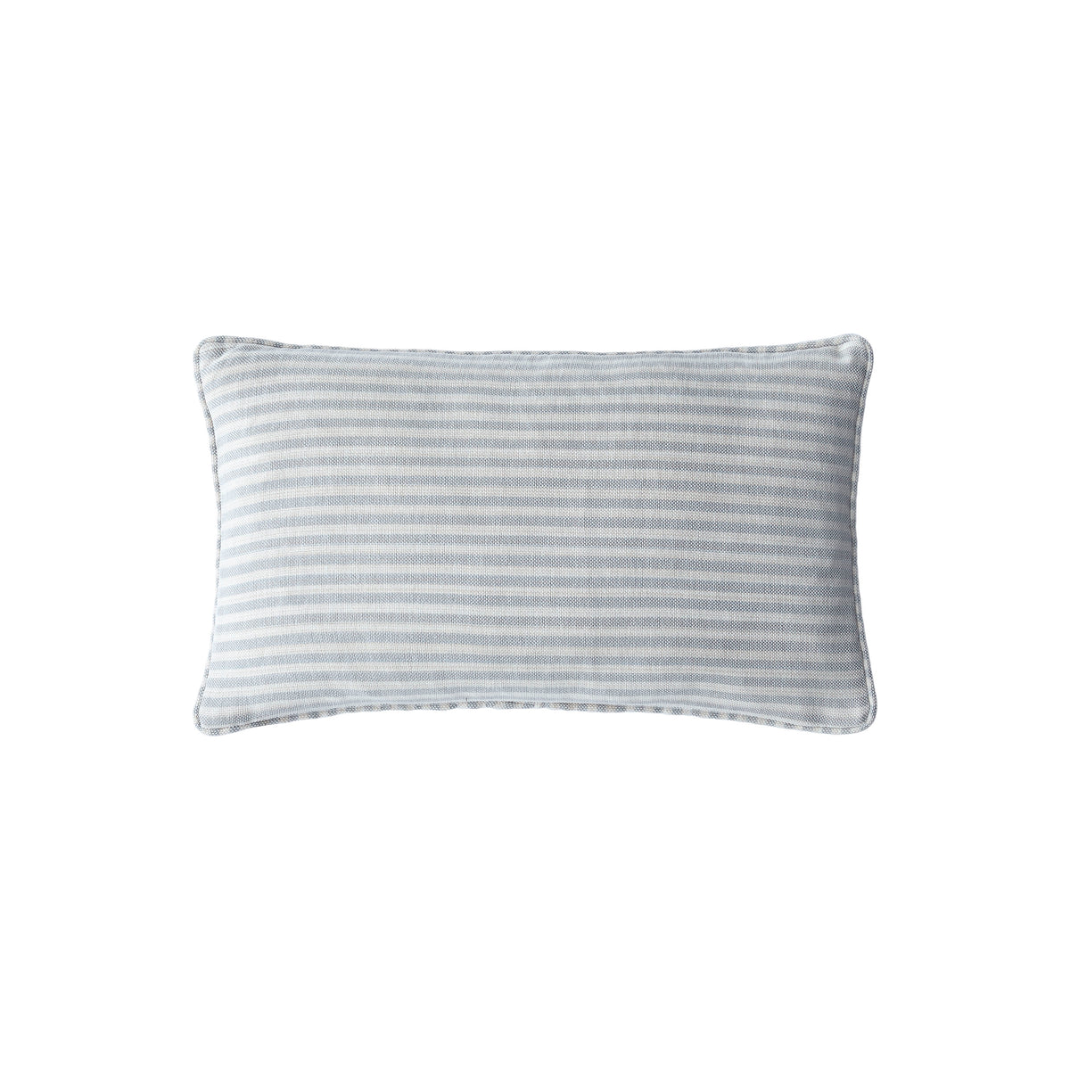 Laura Ashley Cornish Chenille Stripe 30cmx50cm Filled Cushion Slate Blue