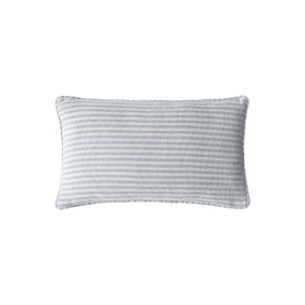 Laura Ashley Cornish Chenille Stripe 30cmx50cm Filled Cushion Slate Blue