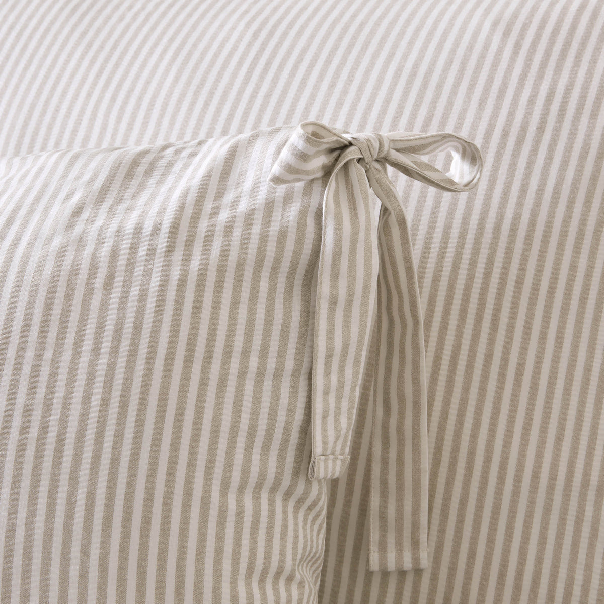 Laura Ashley Cornish Stripe Duvet Cover Bedding Set Natural