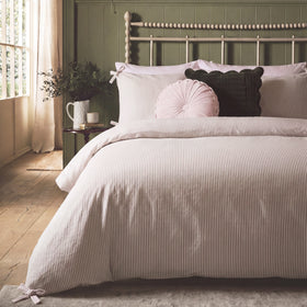 Laura Ashley Cornish Stripe Duvet Cover Bedding Set Natural