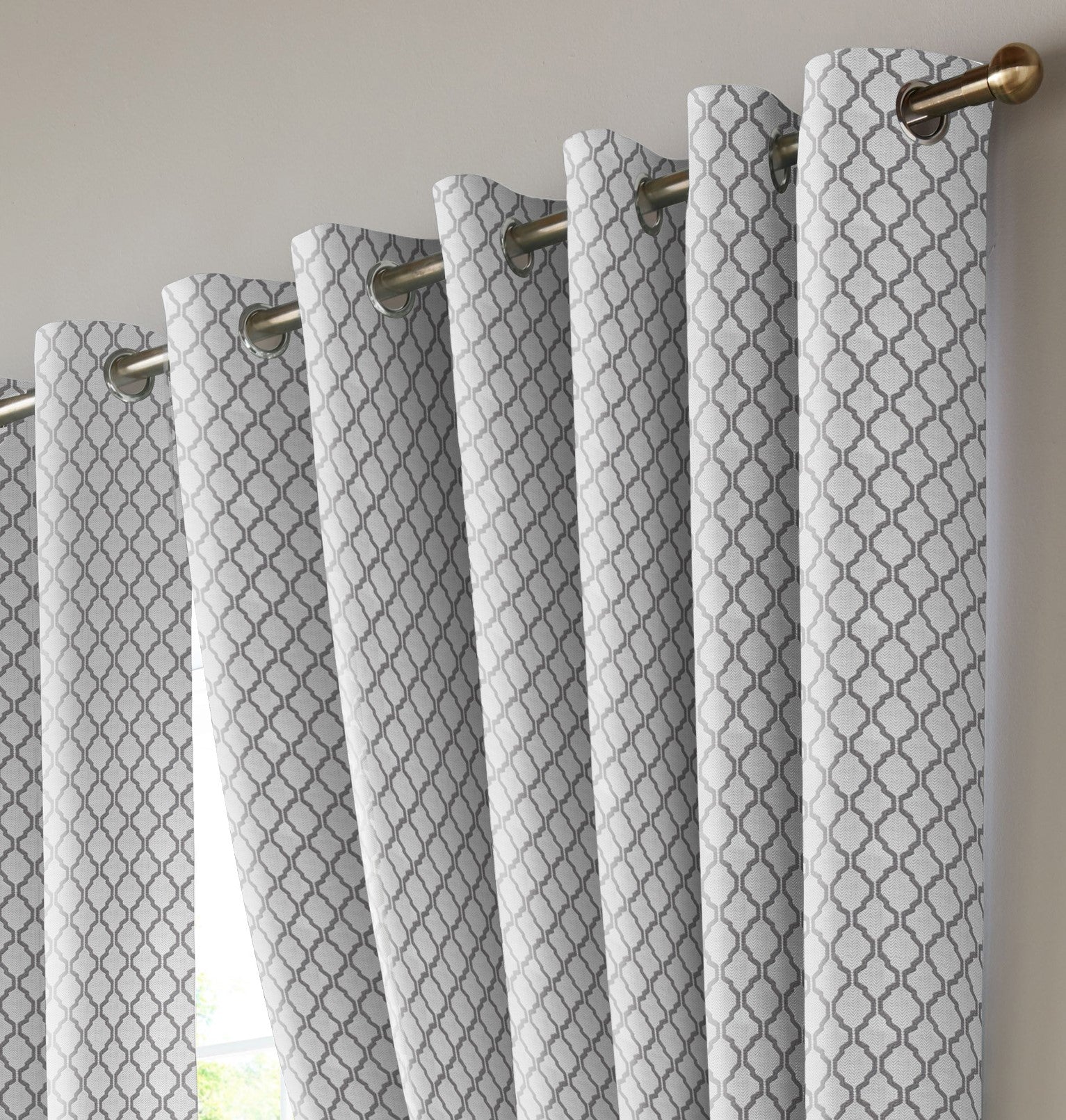 White Cotswold Ready Made Eyelet Curtains Terrys