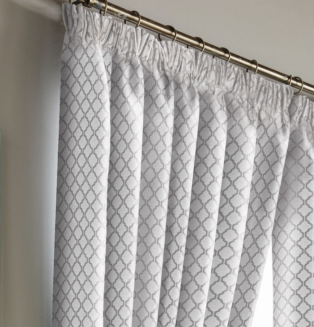 Cotswold Ready Made Pencil Pleat Curtains White