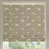 ANTE DECOR Country Animals Printed Cotton Made To Measure Roman Blind Beige Cream