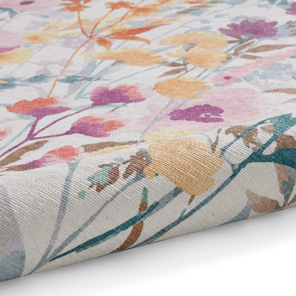 Catherine Lansfield Country Floral Rug Yellow