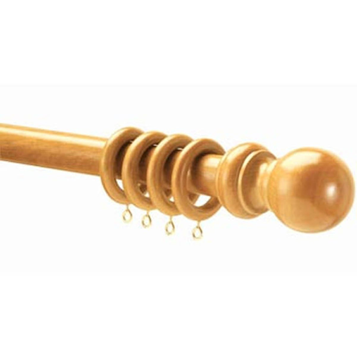 28mm County Wood Curtain Pole Light Ash