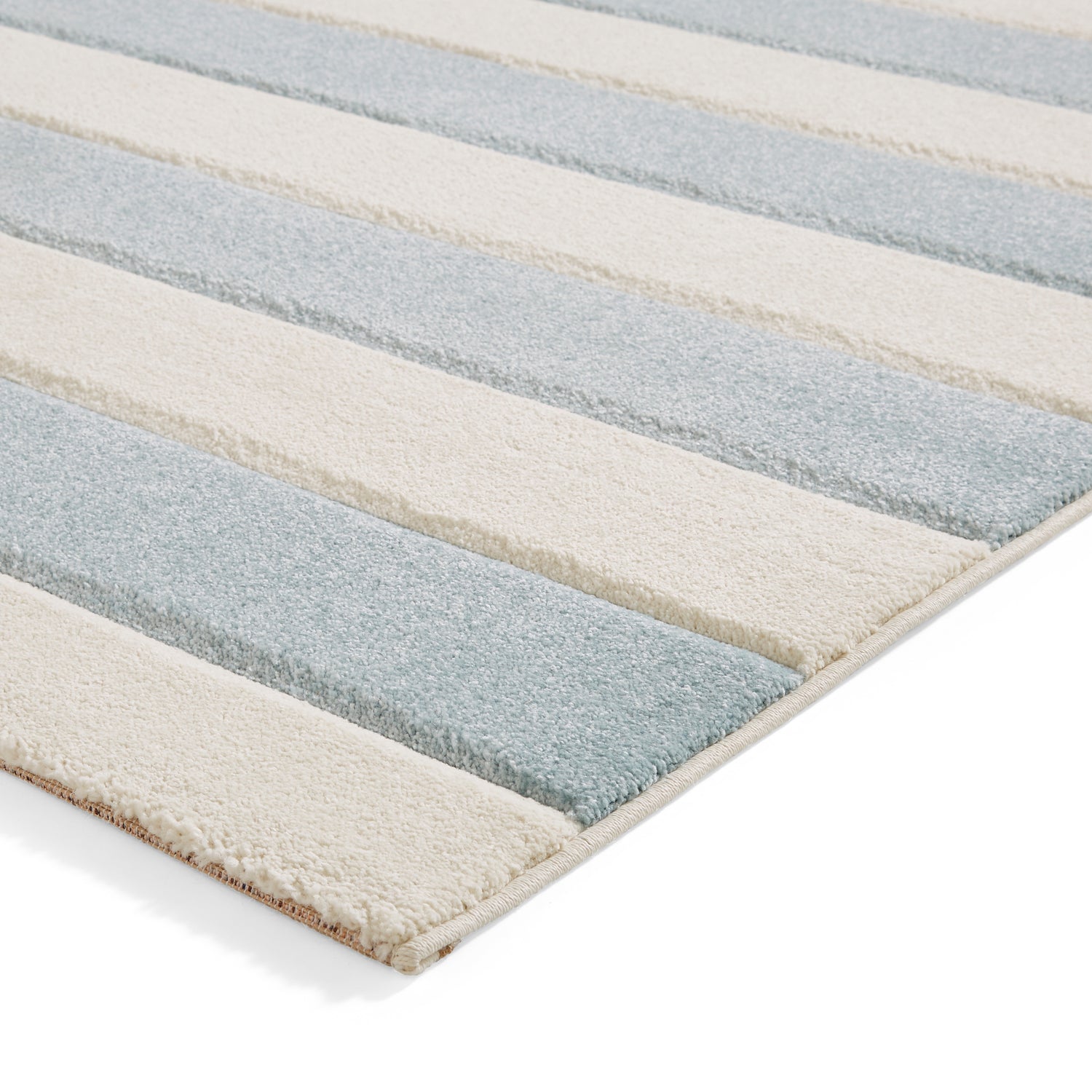 Catherine Lansfield Cove Stripe Modern Linear Rug Blue