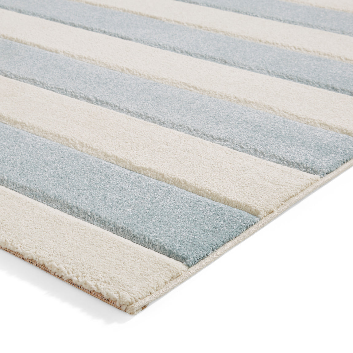 Catherine Lansfield Cove Stripe Modern Linear Rug Blue