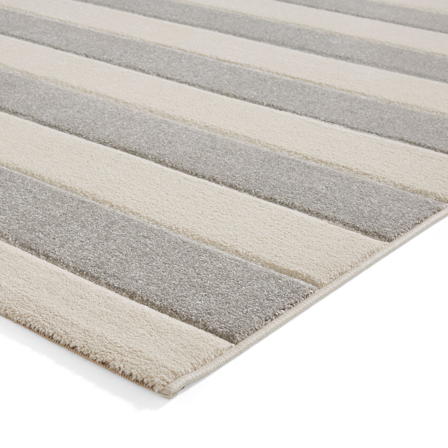 Catherine Lansfield Cove Stripe Modern Linear Rug Grey