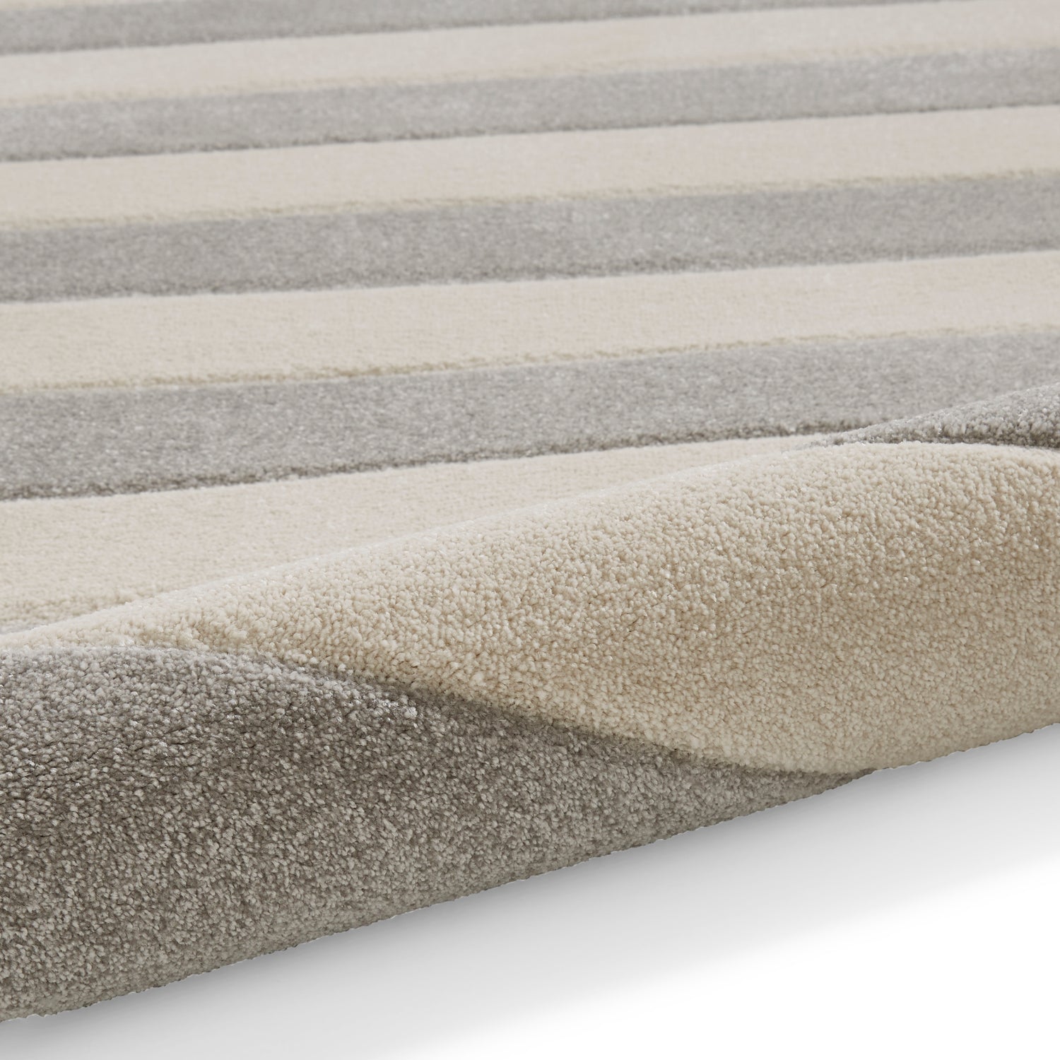 Catherine Lansfield Cove Stripe Modern Linear Rug Grey
