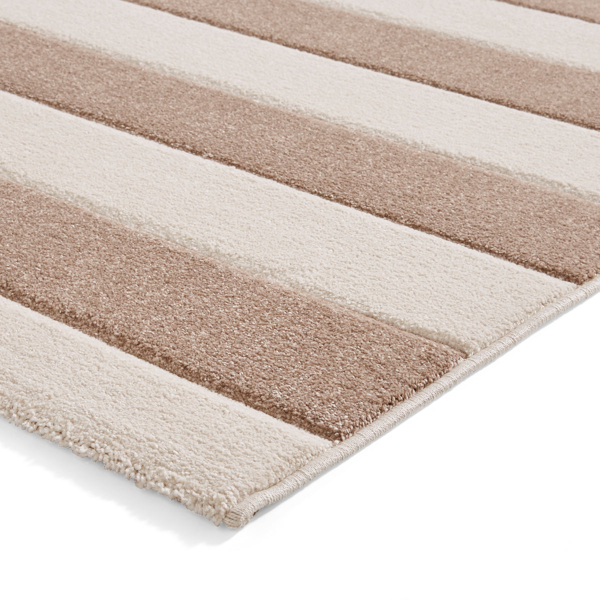 Catherine Lansfield Cove Stripe Modern Linear Rug Natural
