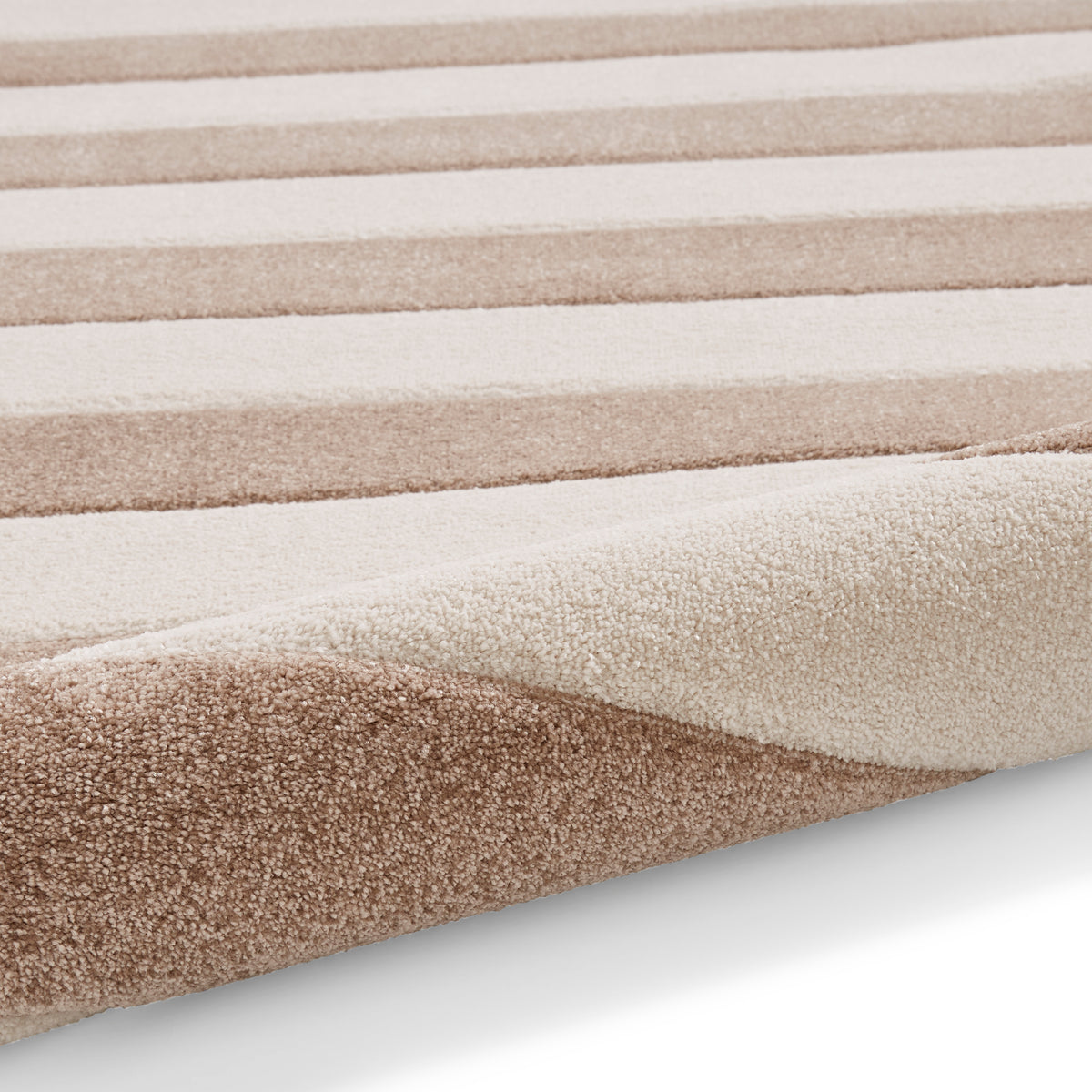 Catherine Lansfield Cove Stripe Modern Linear Rug Natural