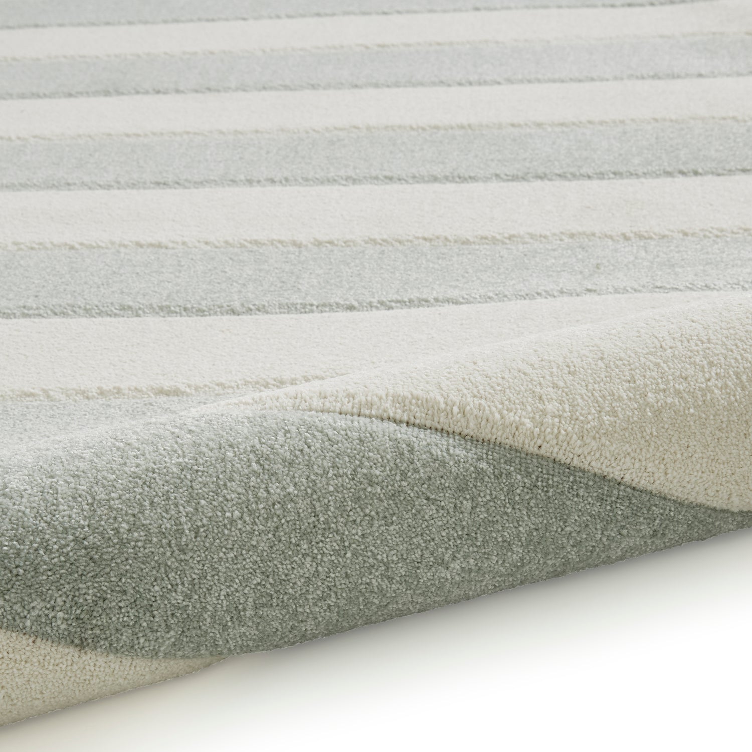 Catherine Lansfield Cove Stripe Modern Linear Rug Sage Green