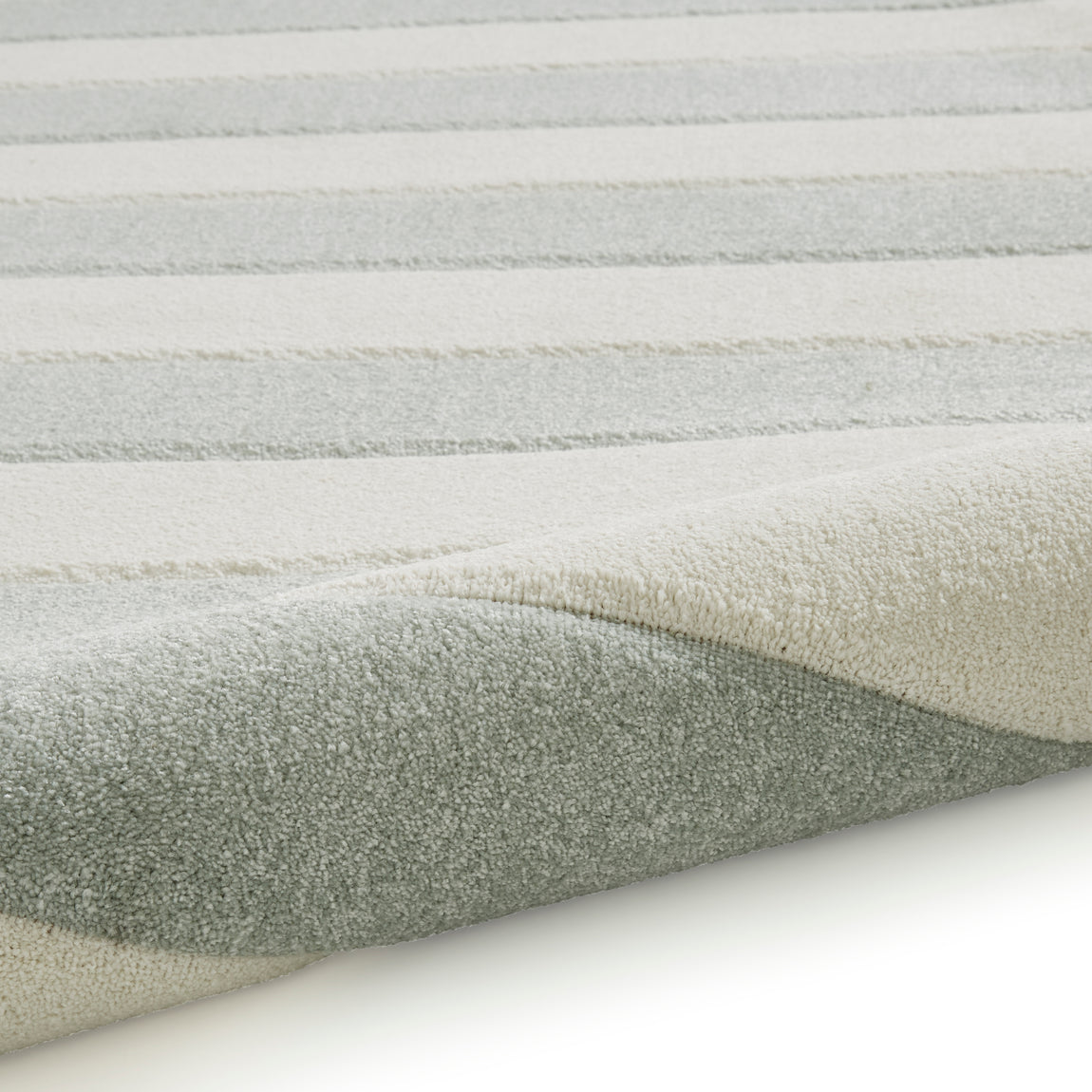 Catherine Lansfield Cove Stripe Modern Linear Rug Sage Green
