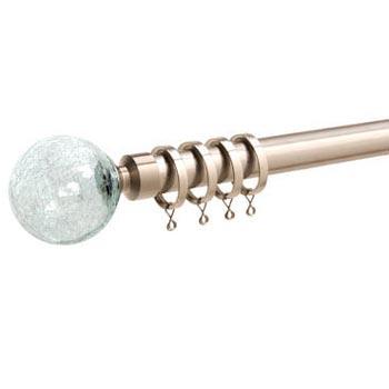 Crash 28mm Bay Window Curtain Poles Satin