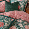 William Morris At Home Cray Pair of Oxford Pillowcases Forest Green-Cranberry