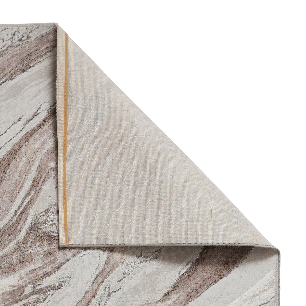 Creation 50100 Metallic Effect Yarn Rug Cream Beige