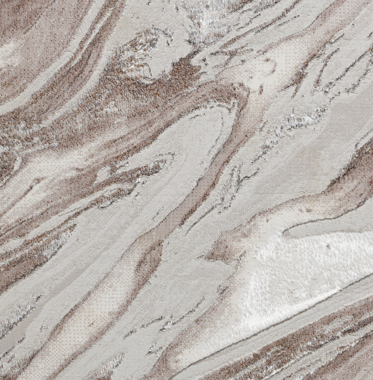 Creation 50100 Metallic Effect Yarn Rug Cream Beige