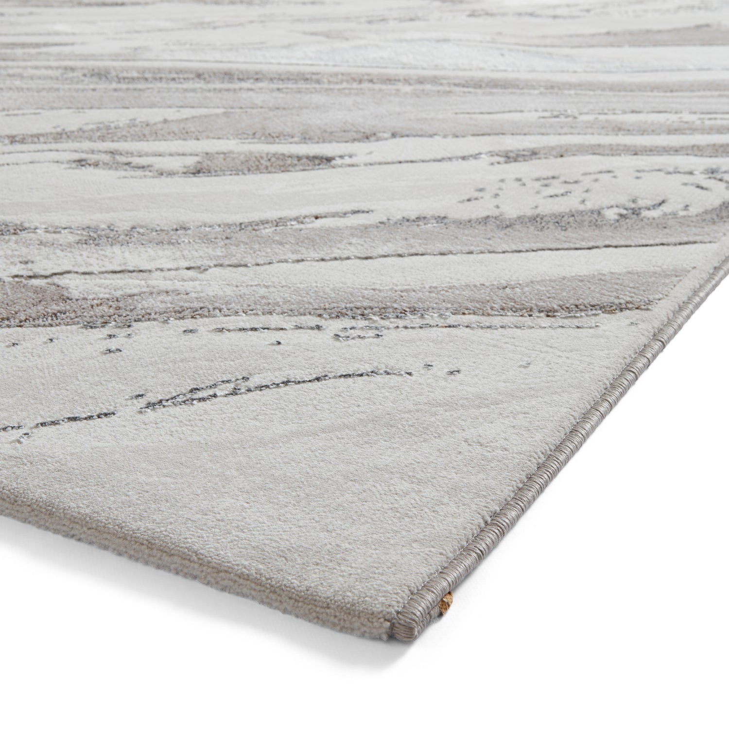 Creation 50100 Metallic Effect Yarn Rug Cream Beige