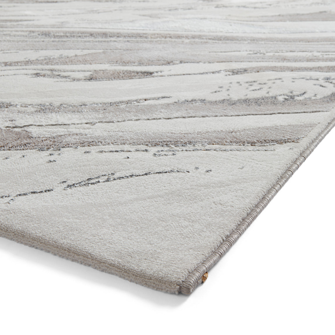 Creation 50100 Metallic Effect Yarn Rug Cream Beige
