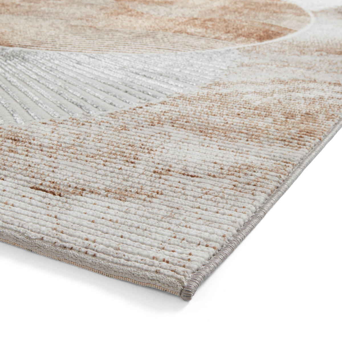 Creation 50097 Metallic Effect Yarn Rug Gold Beige