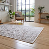 Creation 50112 Metallic Effect Yarn Rug Beige Silver