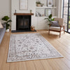 Creation 50112 Metallic Effect Yarn Rug Beige Silver