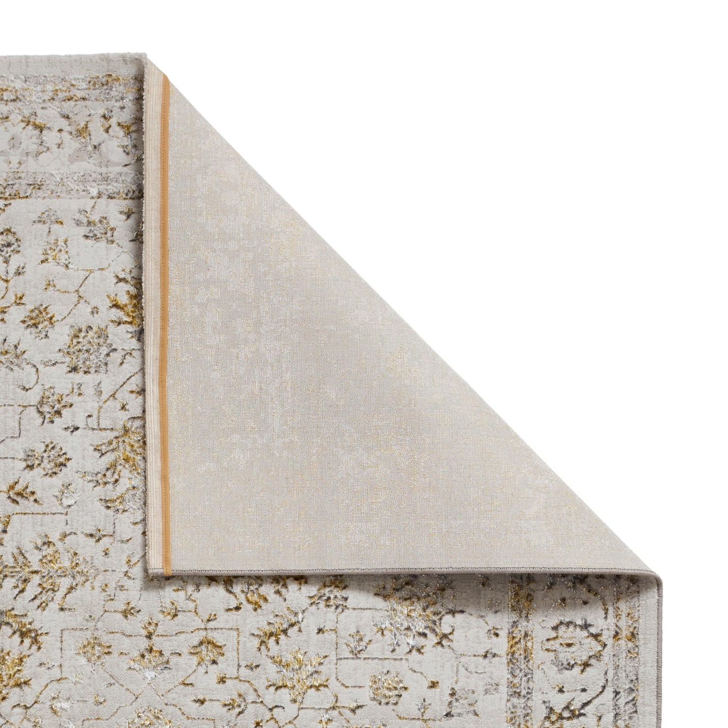 Creation 50112 Metallic Effect Yarn Rug Grey Gold