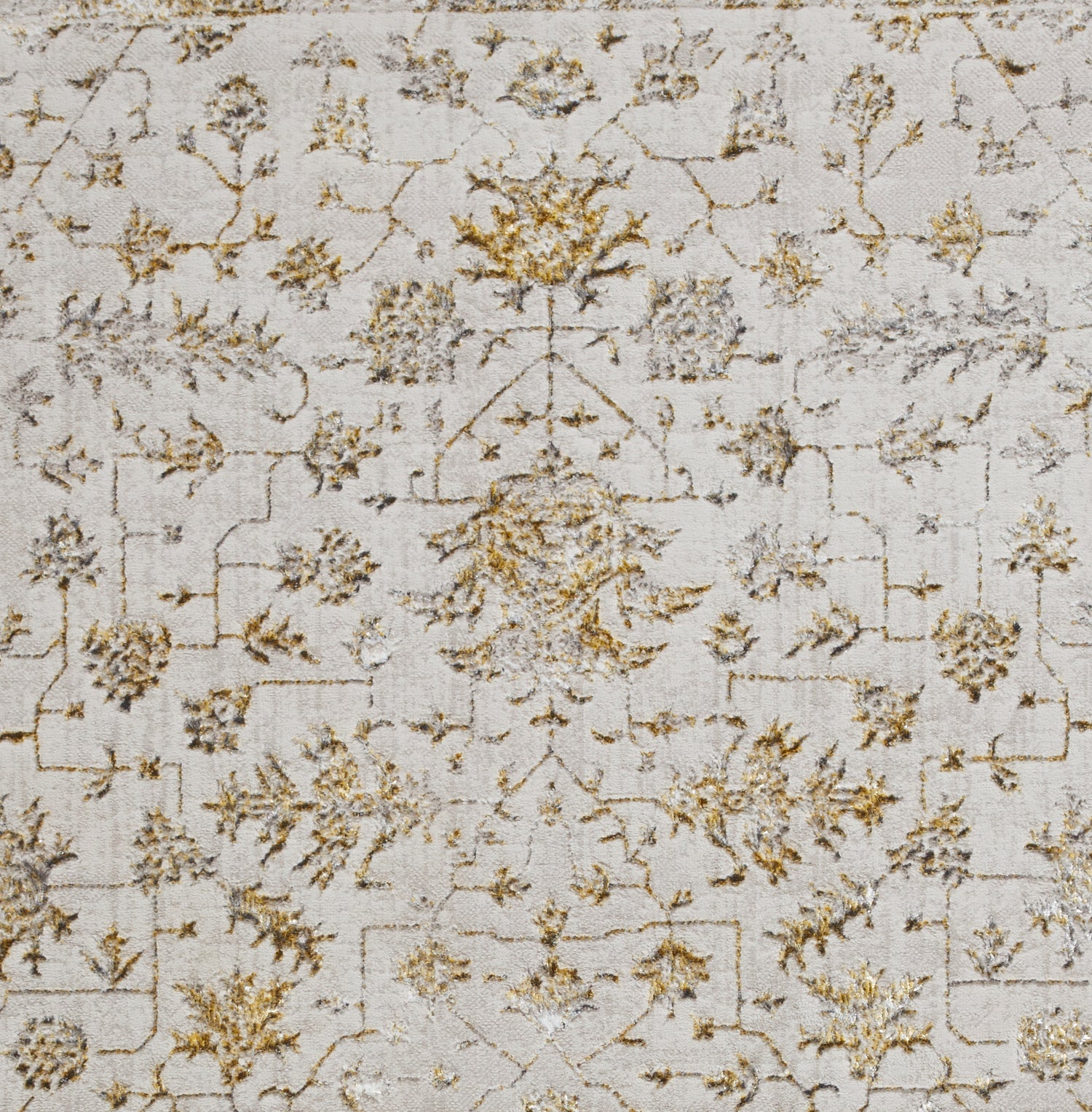 Creation 50112 Metallic Effect Yarn Rug Grey Gold