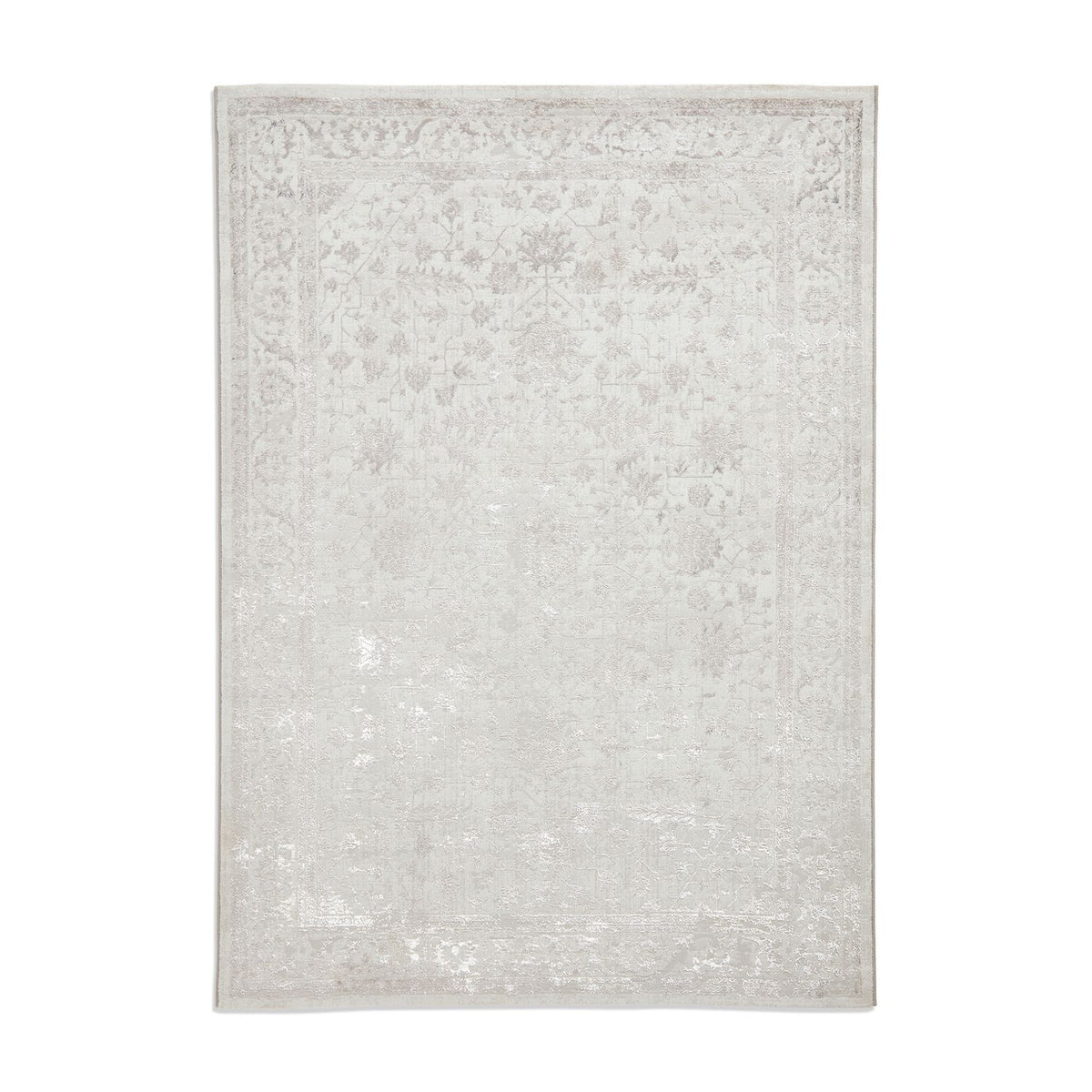 Creation 50112 Metallic Effect Yarn Rug Grey Silver