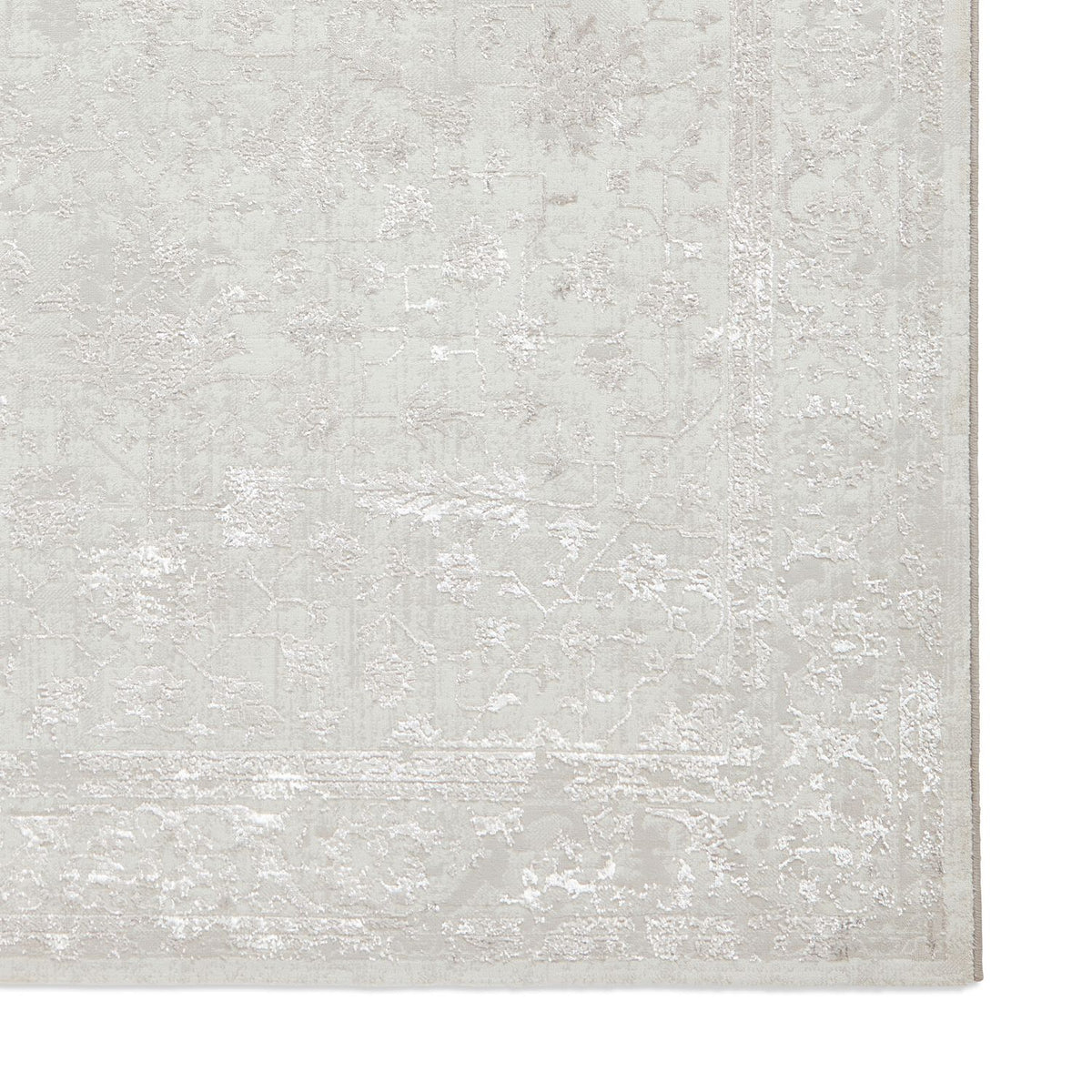 Creation 50112 Metallic Effect Yarn Rug Grey Silver