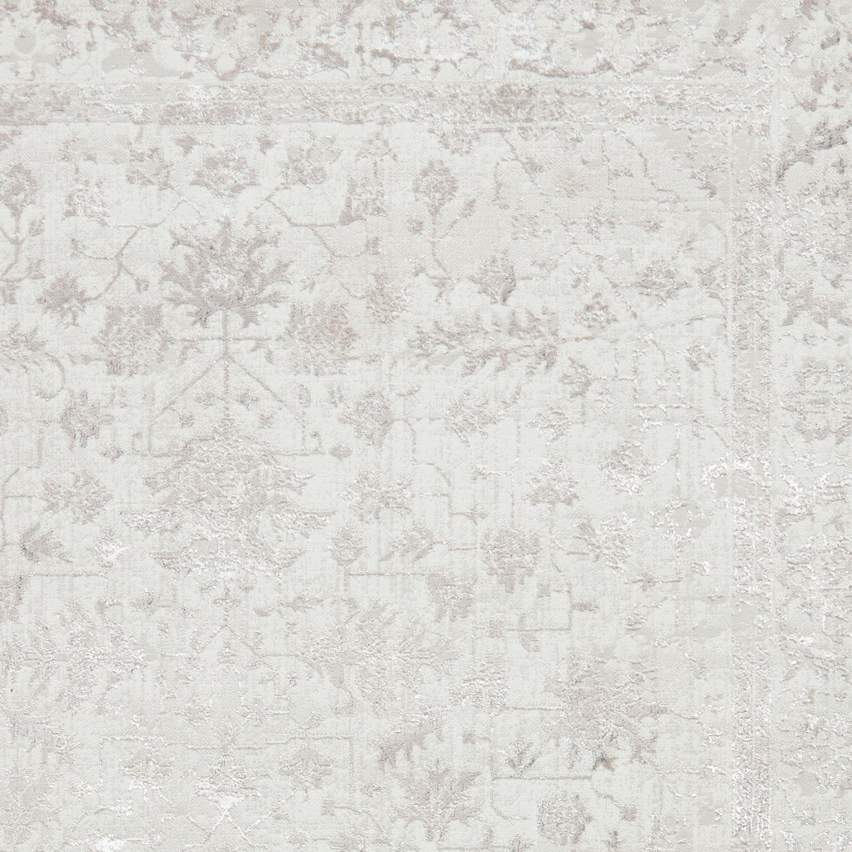 Creation 50112 Metallic Effect Yarn Rug Grey Silver